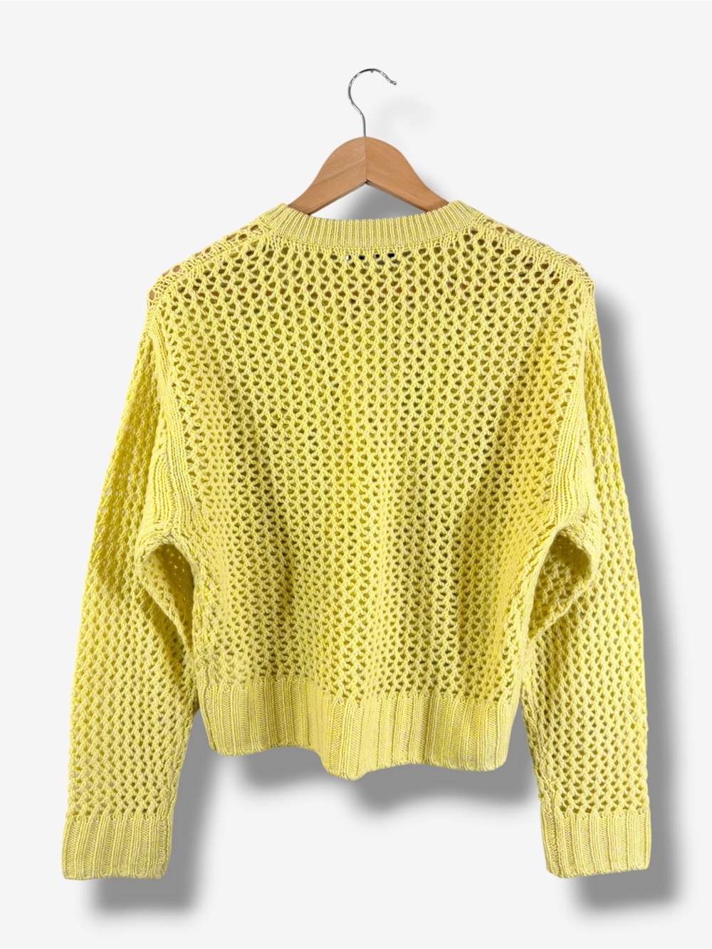 White + Warren Cashmere Sweater Marled Mesh Lime Crewneck Size XS - Picture 10 of 10
